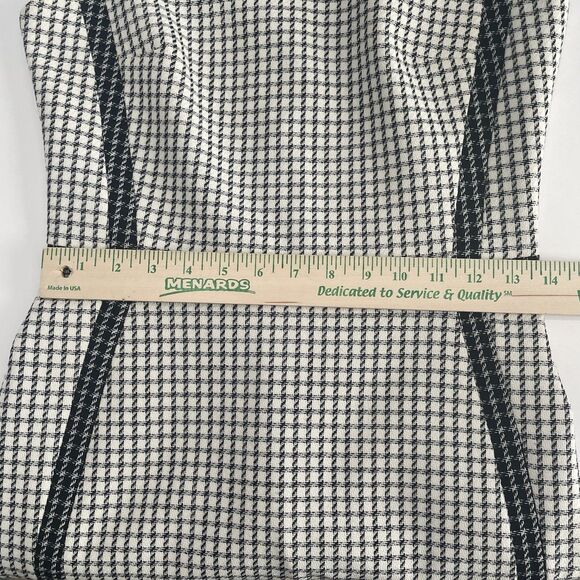 Judith & Charles Virgin Wool Midi Dress Size 4 Picasso Check Sheath Quiet Luxury - Picture 11 of 16